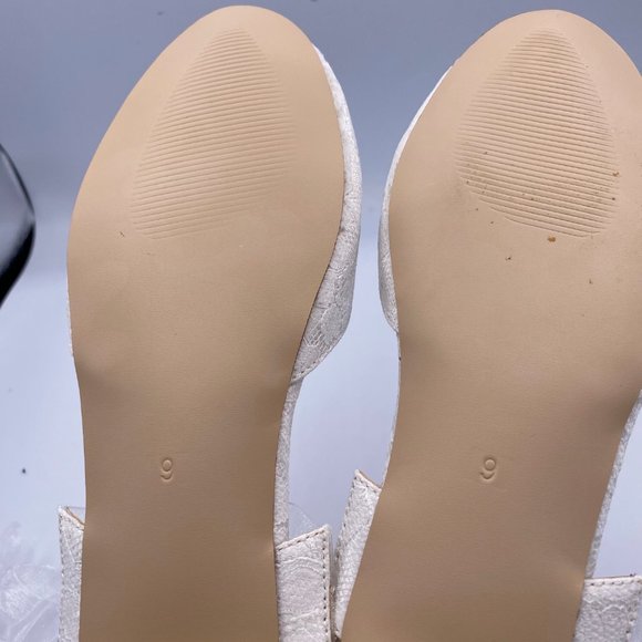 FSJ White Round Toe Low Heels Flat Lace Up Wedding - Picture 7 of 8